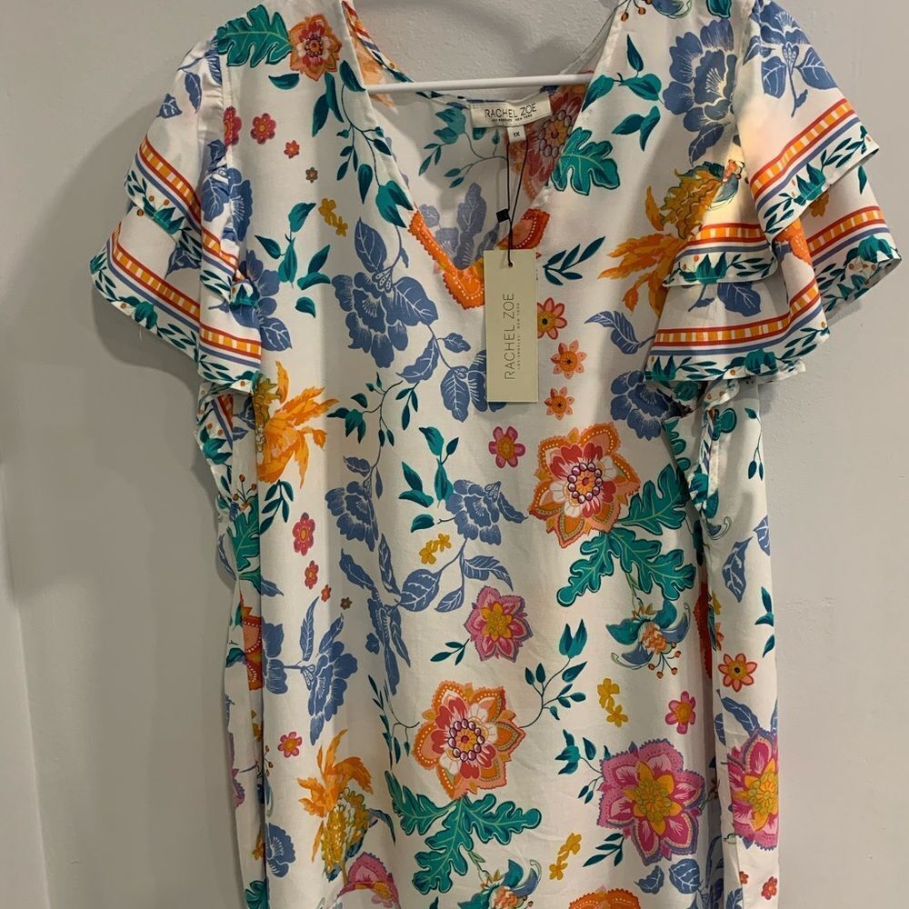 Rachel Zoe Floral Print Top - Multicolor NWT - Picture 10 of 10